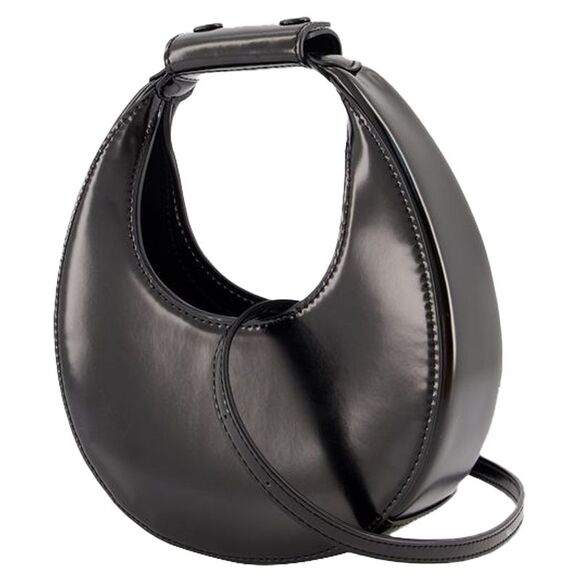 Good Night Moon Purse - Staud - Leather - Black - Picture 2 of 4